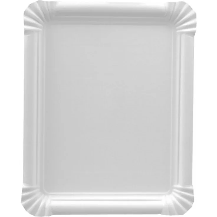 Papstar Pappteller Einwegteller eckig, weiß pure (250 Stück), 16.5 x 20 cm, aus Frischfaserkarton, für Feste und Veranstaltungen wie Geburtstage oder Gartenpartys