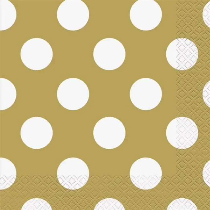servietten Gold 33 x 33 cm 16 Stück