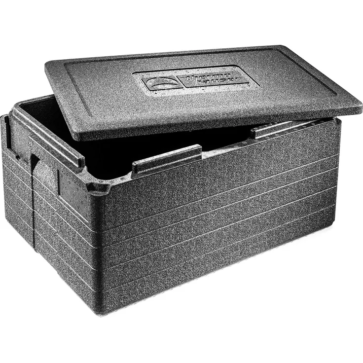 thermohauser EPP-Thermobox GN 1-1 Gastrostar schwarz, 50 L, mit Deckel und 5-farbigem Einsteckkartenset