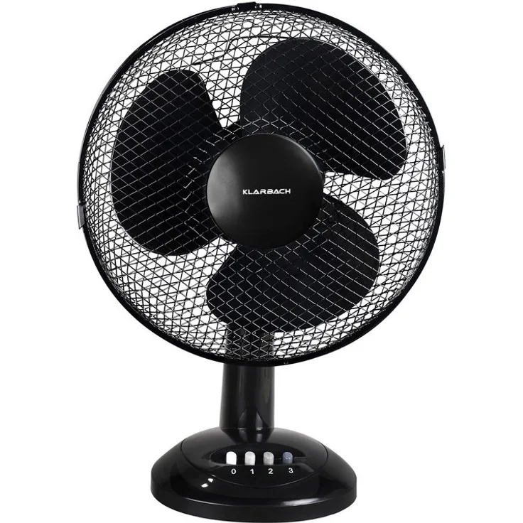 KLARBACH Tischventilator VT 34061 sw - 3 Leistungsstufen-Oszillation - 30 cm Durchmesser - 35 Watt Motorleistung-schwarz