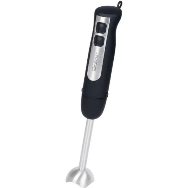 Clatronic SM 3739 Stabmixer mit ergonomisch geformtem Griff, kraftvoller 800 Watt-Motor, Abnehmbarer Edelstahlmixstab, Aufhängeöse, silber-schwarz – Bild 1
