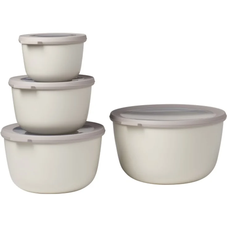 Mepal Set Mültischüssel Cirqula 4-teilig 500+1000+2000+3000, Nordic White, 3001 – Bild 1