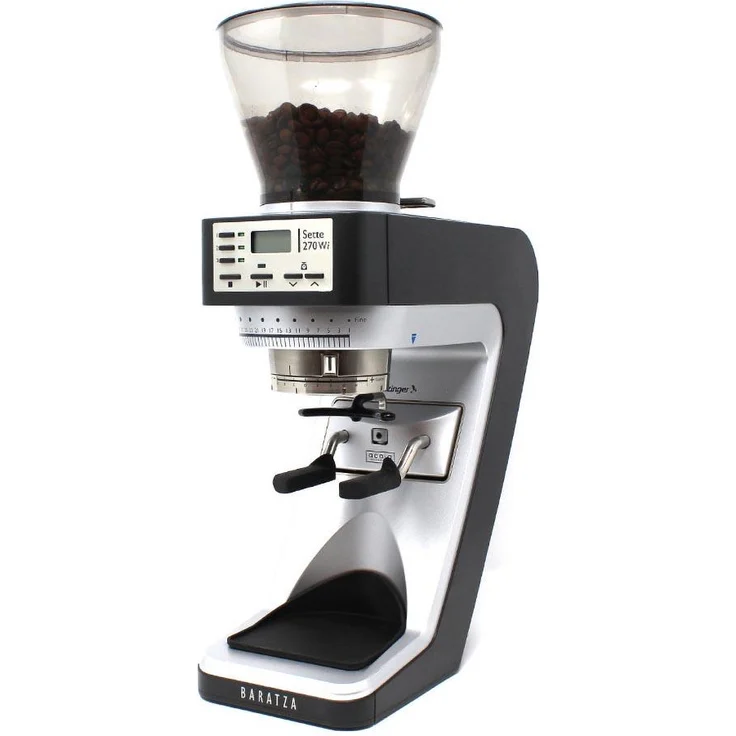 Baratza Sette 270 Wi elektrische Kaffeemühle, 400g Bohnenbehälter, Stahl-Kegelmahlwerk, 280 Watt, schwarz-silber – Bild 1