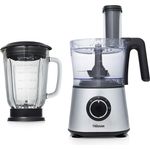 Tristar MX-4823 Foodprozessor, 600W, 1,5L Schüssel, 2 Geschwindigkeiten, inkl. Standmixeraufsatz, silber