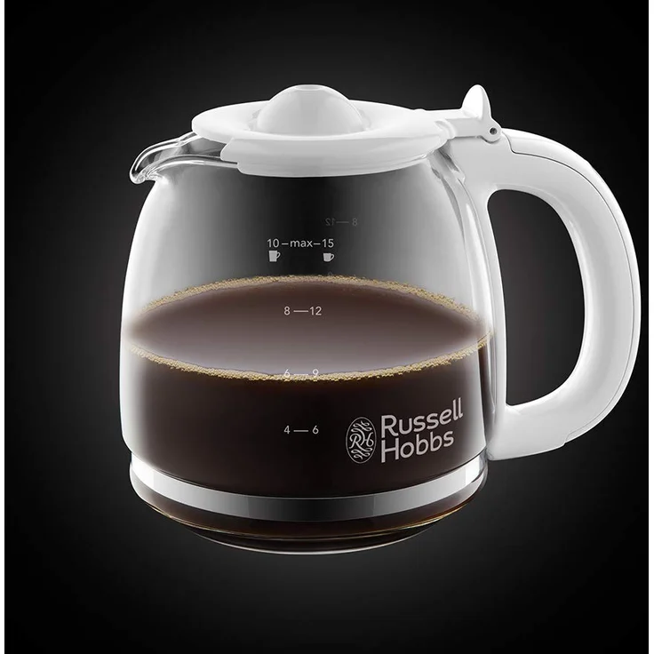 Russell Hobbs Digitale Kaffeemaschine Inspire weiss, programmierbarer Timer, 1,25l Glaskanne, bis 10 Tassen, Warmhalteplatte, Abschaltautomatik, 1100W, Filterkaffeemaschine 24390-56 – Bild 4