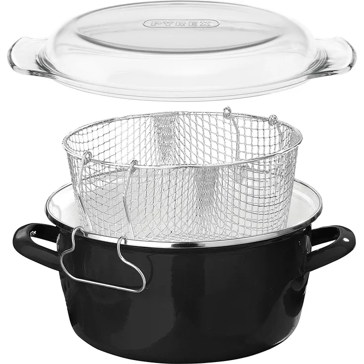 Premier Housewares 102102 Fritteuse, metall, 5 liters, schwarz