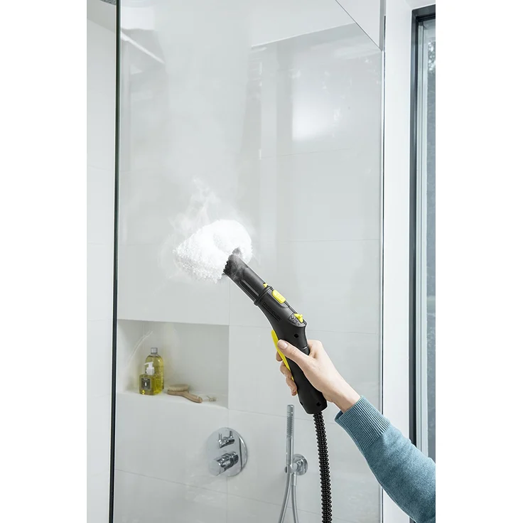 Kärcher Dampfreiniger SC 3 EasyFix (Kurze Aufheizzeit: nur 30 Sekunden, Flächenleistung je Tankfüllung: ca. 75 m², Tank permanent befüllbar, Entkalkungskartusche, Parkposition, weiteres Zubehör) – Bild 8