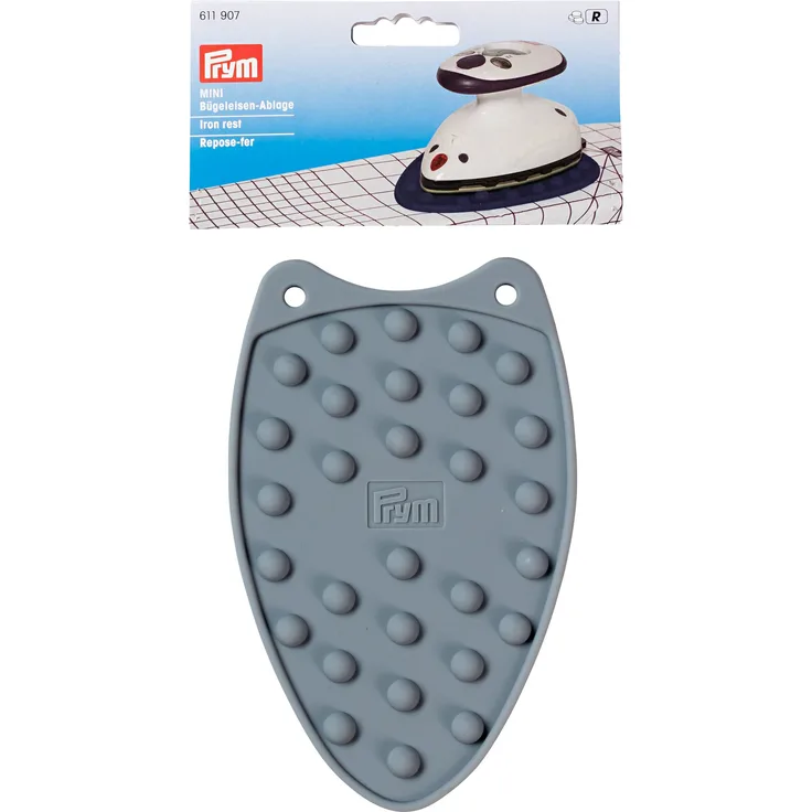 Prym Bügeleisen-Ablage Mini, Silikon, grau, Plastik, 7 x 5 x 3 cm