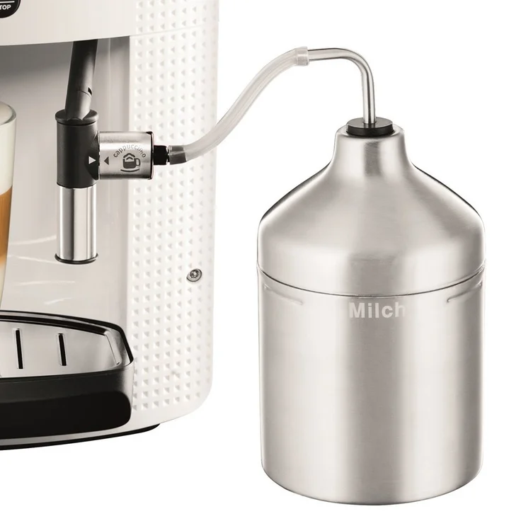 Krups EA8161 Kaffeevollautomat (1,8 l, 15 bar, LC Display, AutoCappuccino-System), weiß, mit Milchsystem und integriertem Mahlwerk – Bild 4