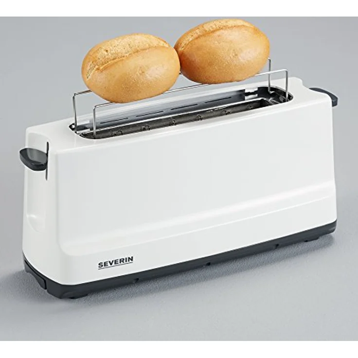 SEVERIN AT 2232 1-Langschlitz-Toaster, 800W,  7 Bräunungsstufen, weiß, grau – Bild 2