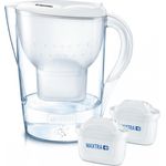 Brita Marella XL white Filterkanne, inkl. 2x Maxtra Plus Filterkartuschen