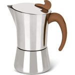 FISSMAN Edelstahl-Espressokocher, Latte Mokka Kaffeekanne Werkzeug für Heim Büro - 9 Tassen (540 ml)