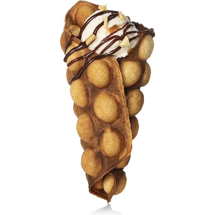 Princess 132465 Bubble-Waffeleisen, 180° aufklappbar, 700 Watt, 0,7 m Kabellänge, antihaftbeschichtet, schwarz – Bild 4