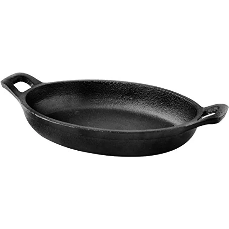 First 294 gsft266 flach oval Metall-Gusseisen Edelstahl schwarz 16,2 x 21,2 x 13,7 cm 6-teilig
