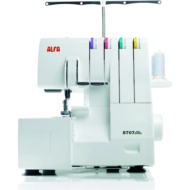 Alfa 8707 Overlock  für den Hausgebrauch Overlock-Nähmaschine, weiß