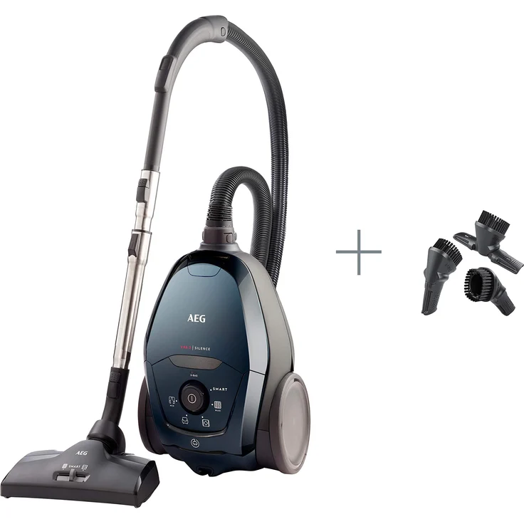 AEG VX82-1-2ST Staubsauger mit Beutel (Automatische Saugkraftregulierung, extrem leise auch auf Teppich, Aufnahme von großen + kleinsten Partikeln, langes Kabel, 55% Recyclingmaterial, 600W, petrol) – Bild 1