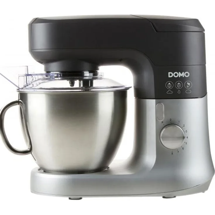 Domo DO9182KR Küchenmaschine, 1000W, 4,5L Schüssel, inkl. Patisserie-Set, Fleischwolfaufsatz, Standmixeraufsatz, Universalzerkleinerer