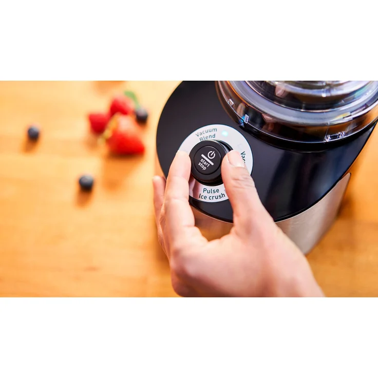 Krups KB181D Freshboost Standmixer To Go mit Vakuum Technologie, 3x mehr Antioxidantien & Vitamine zur Stärkung des Immunsystems, 4 Programme, 800W, Edelstahl- Schwarz – Bild 3