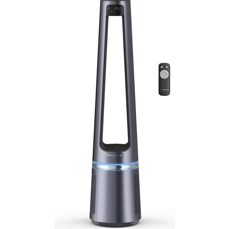 Rowenta Eclipse 2-in-1 Luftreiniger und Ventilator, 12 Stufen, Timer, verzögerte Startfunktion, Fernbedienung, anthrazit (QU5030F0)