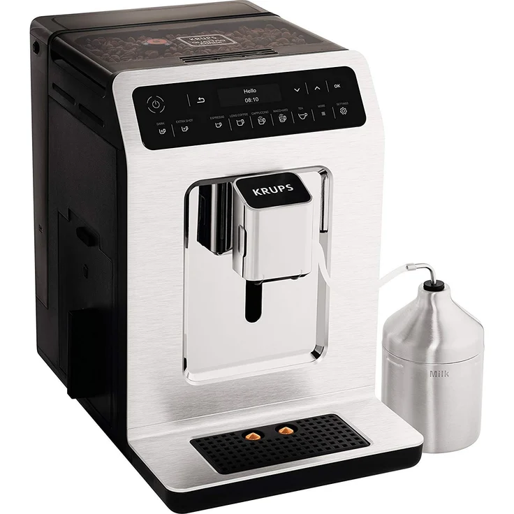 Krups EA891C Evidence Kaffevollautomat, OLED- Display, Barista Quattro Force Technologie, 12 Kaffee-Variationen, 3 Tee-Variationen, One-Touch-Cappuccino Funktion, 2-Tassen Funktion, metall, mit Milchsystem und integriertem Mahlwerk – Bild 5