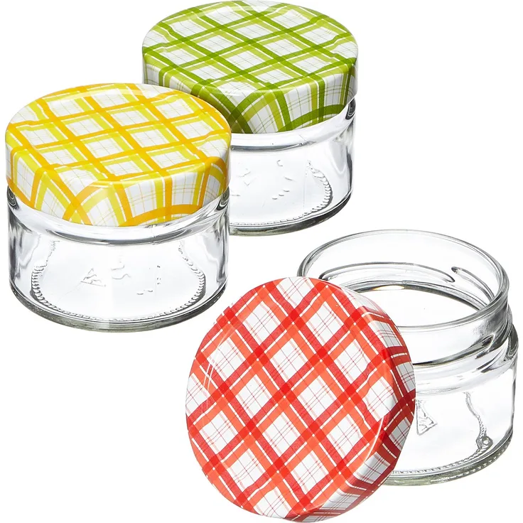 Tescoma 895110 Einmachglas 125 ml, transparent-Spitze Mehrfarbig, 6 Einheiten