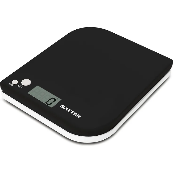 SALTER Leaf digitale Küchenwaage, Design für die Arbeitsplatte, LCD Display, Zuwiegefunktion, Kompaktes Design für leichtes Verstauen, Gut zu reinigen