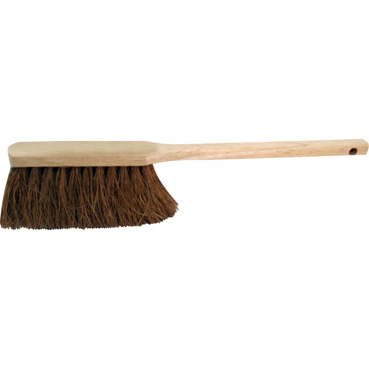 MSV 100103 Handfeger aus Kokosfasern_Kautschukbaumholz, Farbe Natur, 1,9 x 3,3 x 45 cm