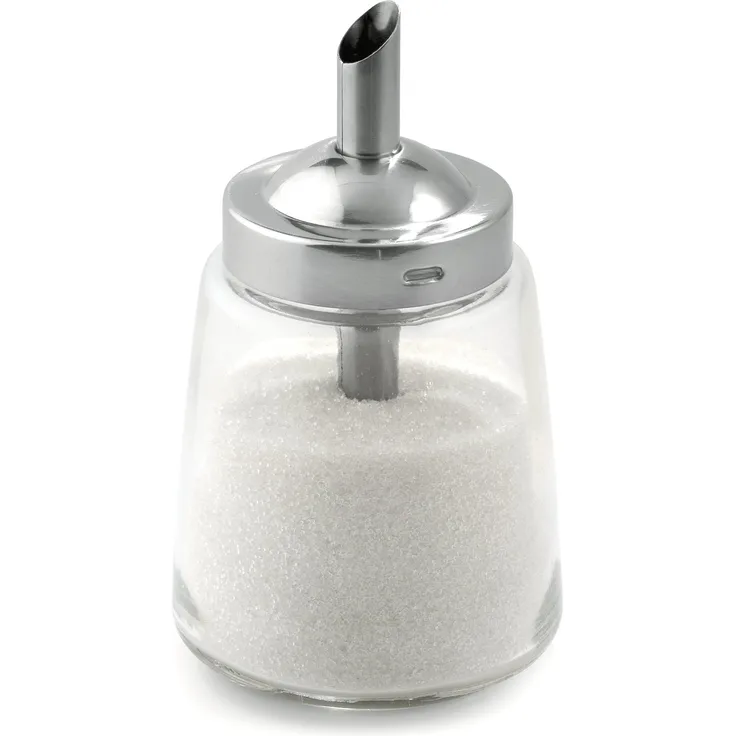 Weis Weis 15053 Zuckerspender Glas, Edelstahl 200 ml