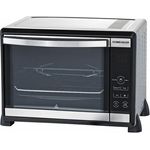 ROMMELSBACHER Elektronik Back & Grill Ofen BGE 1580-E - 30 Liter Backraum, elektronische Regelung von 80-230 °C, Touch Control, 8 Heizarten, Umluft, Drehspieß, Timer, Doppelverglasung, Edelstahl