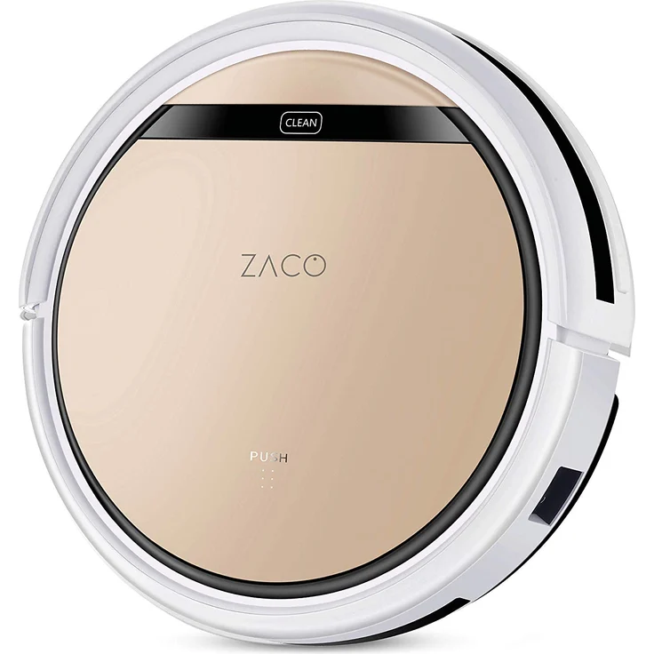 Zaco Beetles V5s Pro Saugroboter mit Wischfunktion, 120 min Akkubetrieb, Fernbedienung, Infrarot-Sensoren, gold – Bild 5