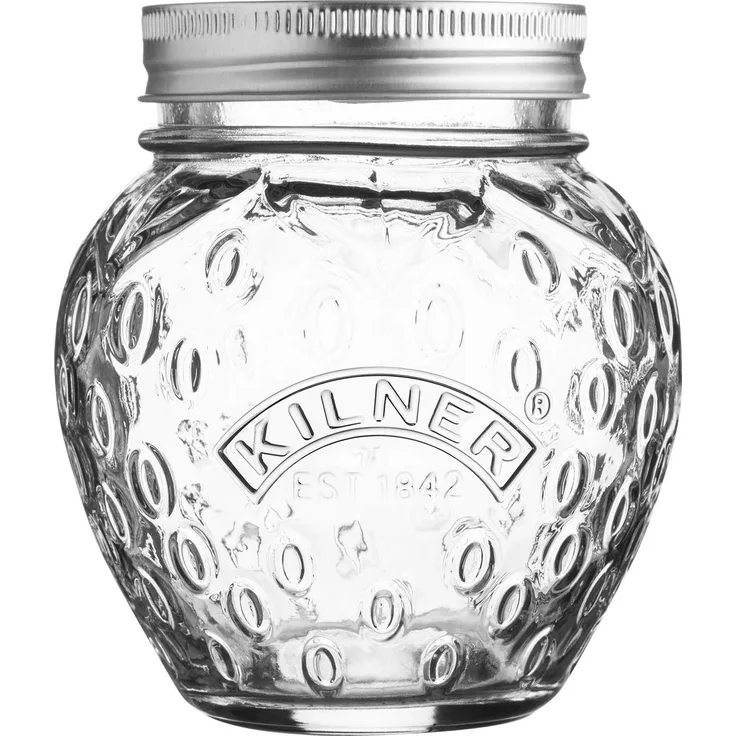 Kilner Marmeladenglas, Erdbeere, 400 ml Einkochglas, Glas, transparent, 11 cm