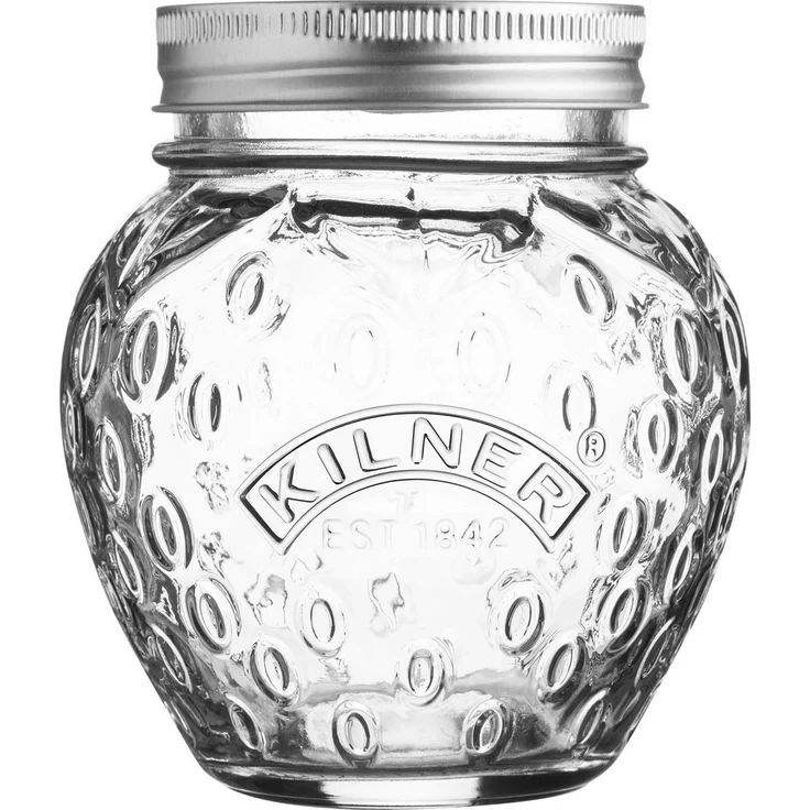 Kilner Marmeladenglas, Erdbeere, 400 ml Einkochglas, Glas, transparent, 11 cm – Bild 1