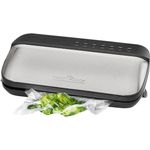 Profi Cook ProfiCook PC-VK 1134 Vakuumierer, Lebensmittel 8x länger frisch, 24 Liter-Min, Elektronische Vakuumregulierung (4 Stufen), Edelstahlgehäuse, Edelstahl