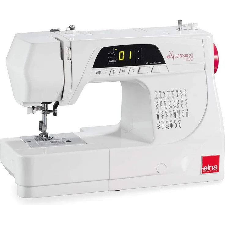 Elna Experience 450  30 Nähprogramme Nählicht Computer-Nähmaschine, weiß