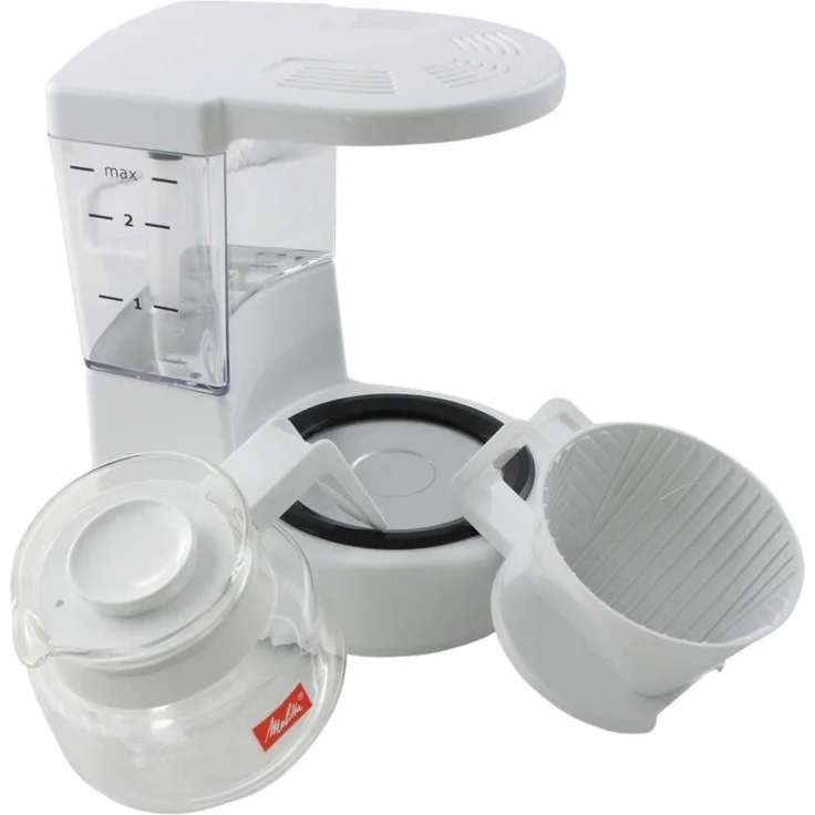 Melitta Filterkaffeemaschine, Aromaboy, 2 Tassen-Glaskanne, Filtereinsatz, Weiß, 101501 – Bild 2