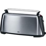 Braun Sommelier HT 600 langschlitztoaster (1000 W, Brötchenaufsatz) silber