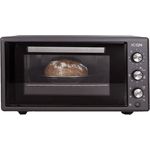 Komfortec ICQN Minibackofen. Umluft, 50 Liter,  90 Min Timer, Innenbeleuchtung, Doppelverglasung, Turbolüfter, Drehspieß