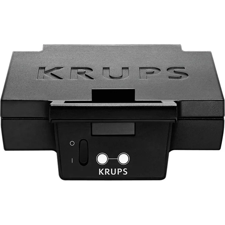 Krups Sandwichmaker FDK451, für gegrillte Sandwichtoasts in Dreiecksform, Antihaftbeschichtete Platten Leichte Reinigung, Kein Anbrennen Aufheiz- und Temperaturkontrollleuchte, 850W