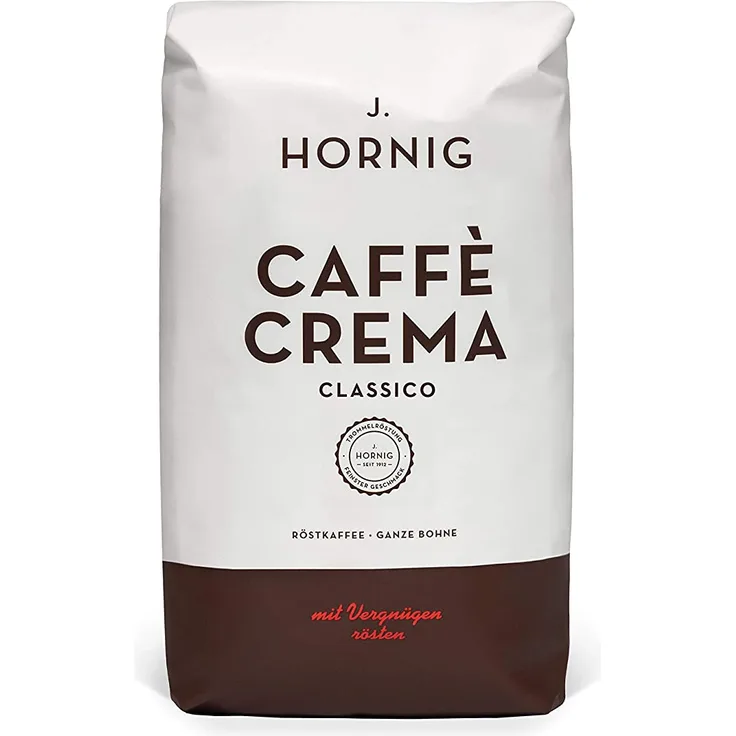 J. Hornig Kaffeebohnen Espresso, Caffè Crema Classico, 1000g, schokoladiges & nussiges Aroma, für Vollautomaten, Siebträgermaschine oder Espressokocher, ganze Bohnen