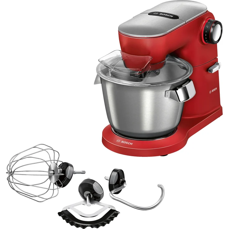 Bosch MUM9A66R00 OptiMUM Küchenmaschine mit Planetenrührwerk, 1600W, 5,5L Schüssel, rot, Serie: MUM9 – Bild 1