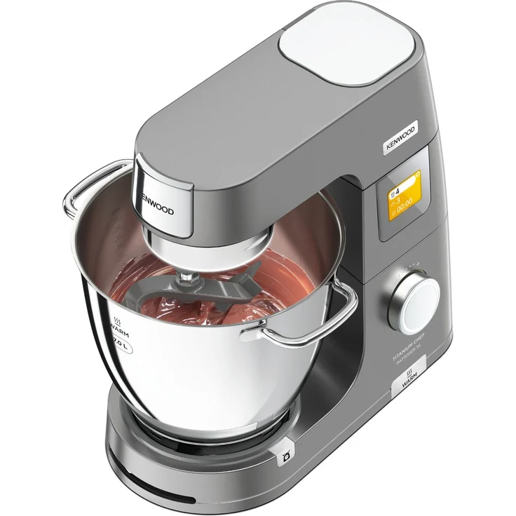 Kenwood KWL90.244SI Titanium Chef Patissier Küchenmaschine mit integrierter Waage, 1400W, DuoBowls - 5 Liter und 7 Liter, 13 Geschwindigkeiten, silber, Serie: Titanium Chef – Bild 4
