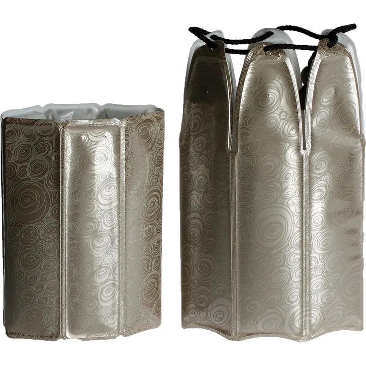 Vacu Vin 3887560 Aktiv Kühler Wein & Champagner Flaschenkühler, Nylon, Platin
