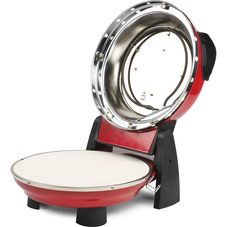 G3 Ferrari Delizia Napoletana Pizzaofen, 1200W, mit zusätzlichem Pizzastein, rot – Bild 3