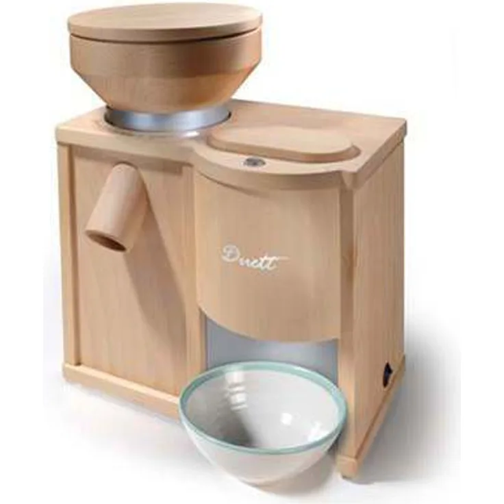 Komo Getreidemühle + Flocker Duett 100 als Kombimühle in Buche