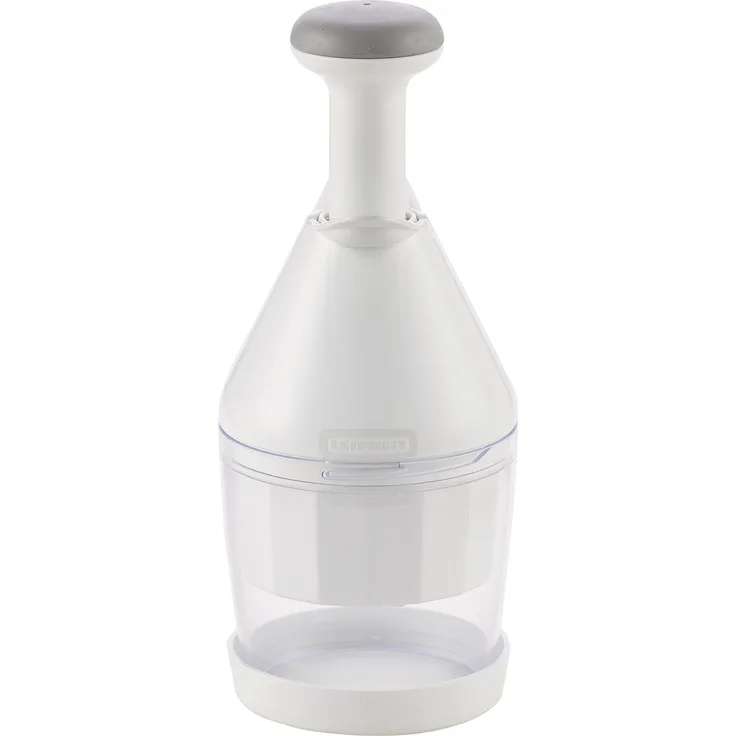 Leifheit Hacker Comfort und Clean für leichtes Zerkleinern von Lebensmitteln, Zerkleinerer mit Drehautomatik, Zwiebel Zerkleinerer in praktischem Design, ComfortLine-Serie