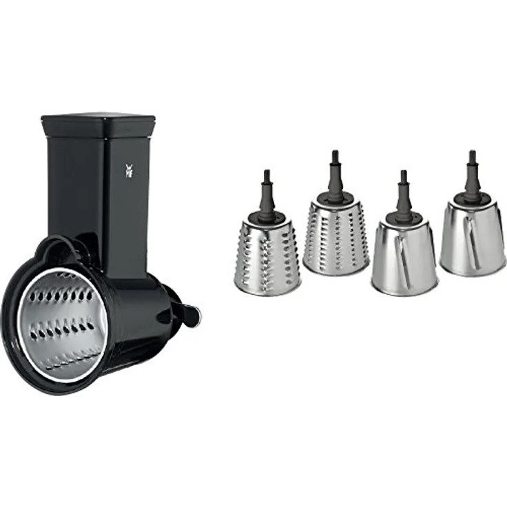 WMF Profi Plus Gemüseschneider 4-teilig, Cromargan Edelstahl, 4 Schneideinsätze für Gemüse, Obst, Käse, für und Küchenminis Küchenmaschine – Bild 1