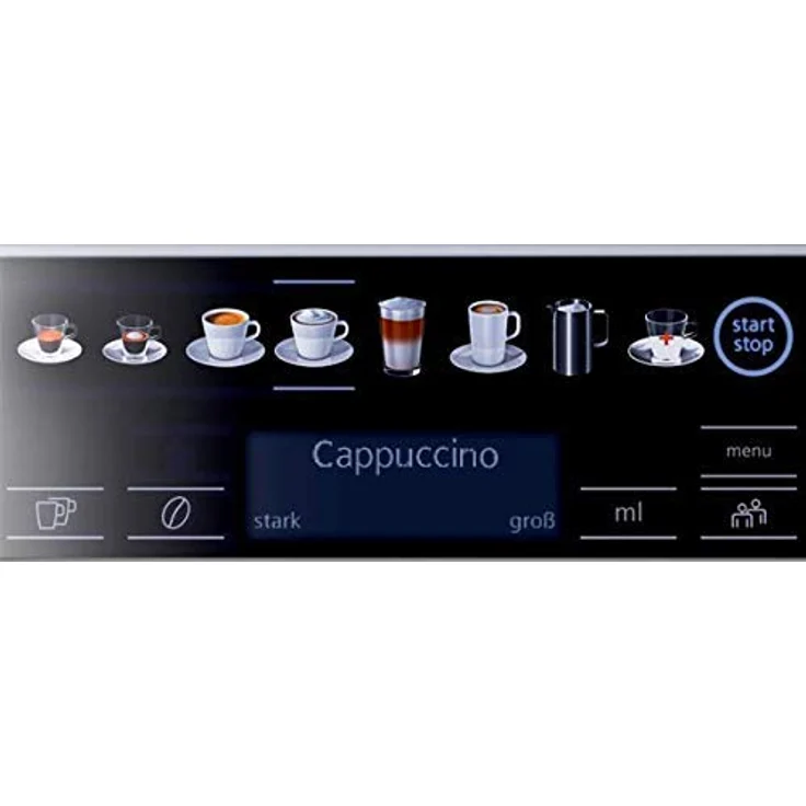 Siemens TE657F09DE EQ.6 plus extraKlasse Kaffeevollautomat, 1,7 l Wassertank, Keramikmahlwerk, Touchscreen-Display, schwarz-grau, mit Milchsystem – Bild 7