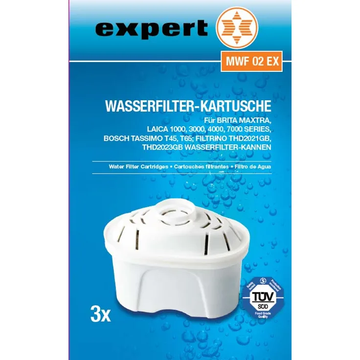 MWF 02 EX Filterkartusche für Brita maxtra 3 Stück 4-Stufen-Filtration