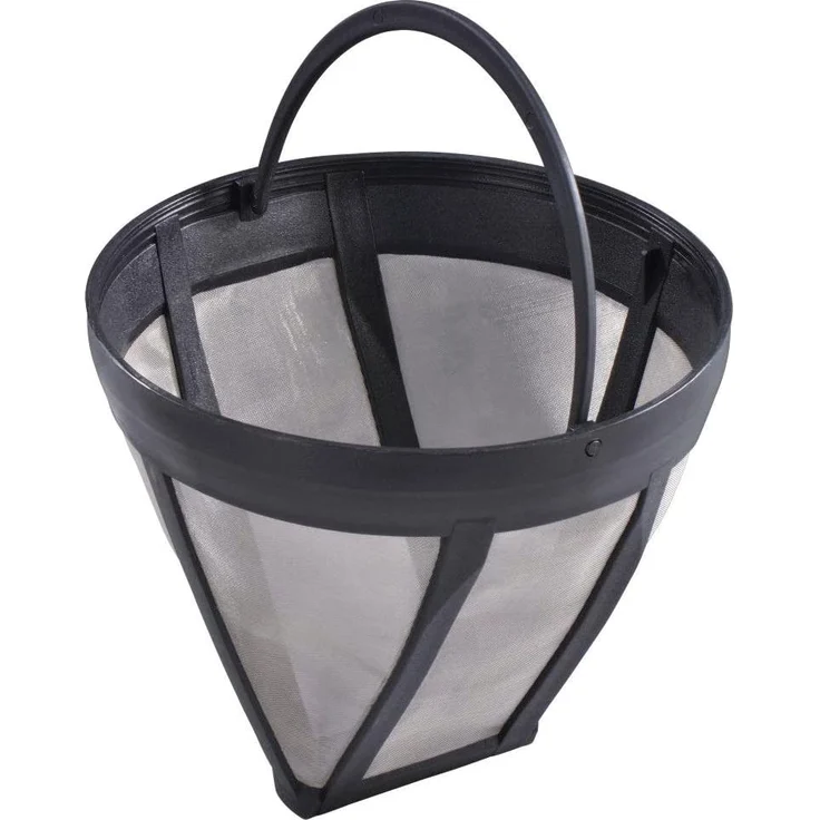 Xavax Dauer-Kaffeefilter Größe 4 (Dauerfilter für Filterkaffeemaschinen und Tee, Ø 12 cm, Höhe 10 cm, Edelstahlgewebe, wiederverwendbar, spülmaschinengeeignet) Permanent-Filter – Bild 1