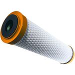 Carbonit Wasserfilter Filterpatrone, Aktivkohle-Monoblock, Ster-O-Tap Kapillarmembran, weiß-orange, 7x7x24.7 cm